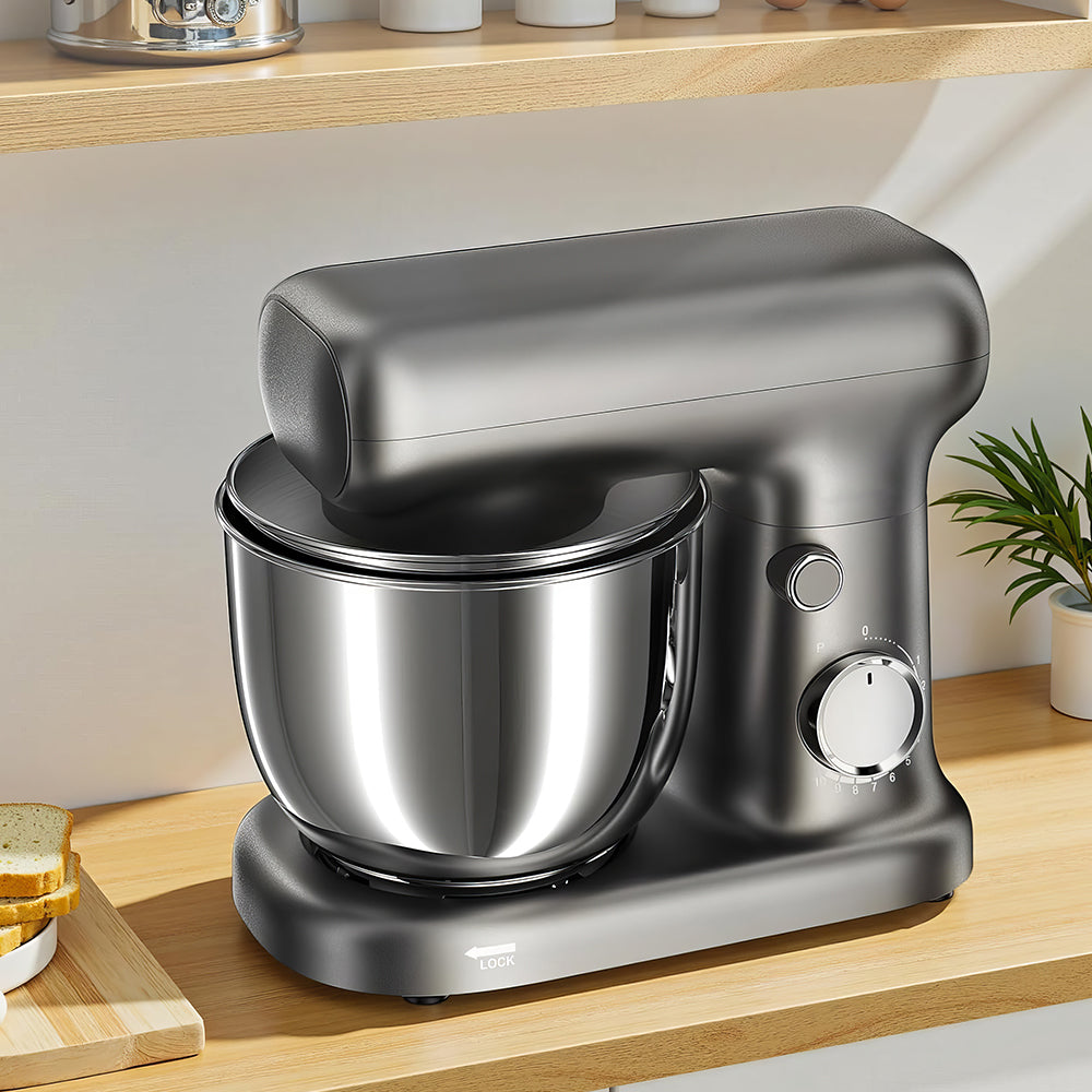 Dual Bowl Stand Mixer 300W, 10-Speed Electric Kitchen Food Mixer