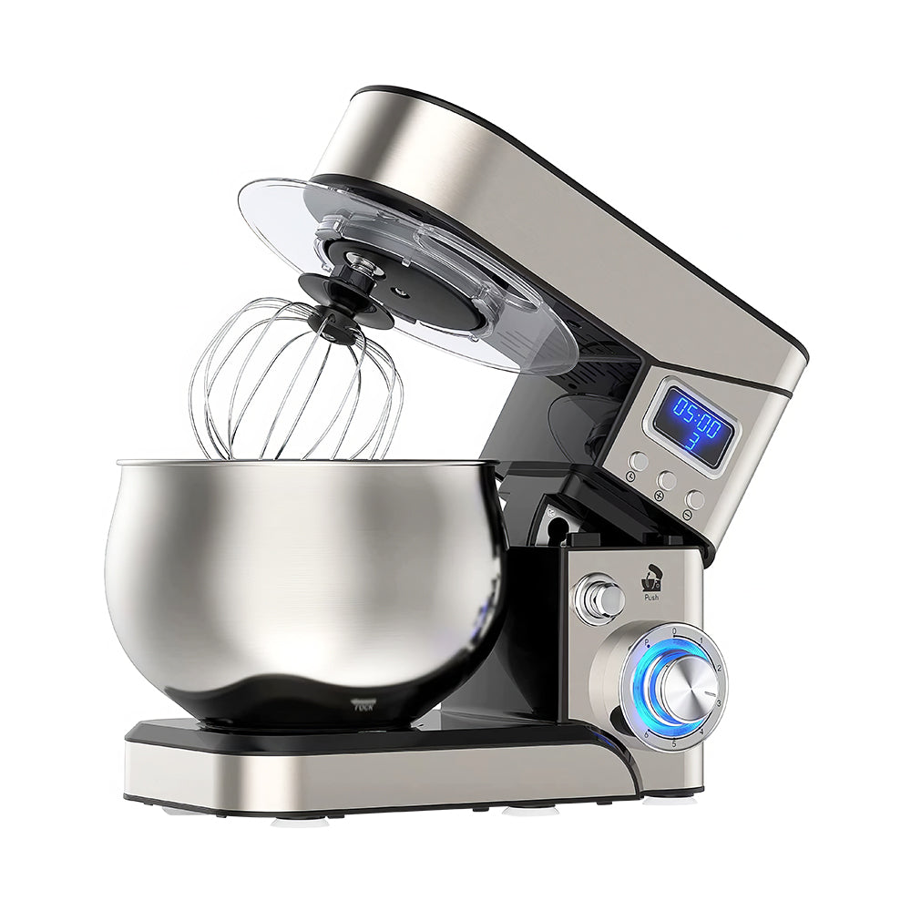6-in-1 Stand Mixer 6.5QT, LCD Display Kitchen Mixer with Meat Grinder