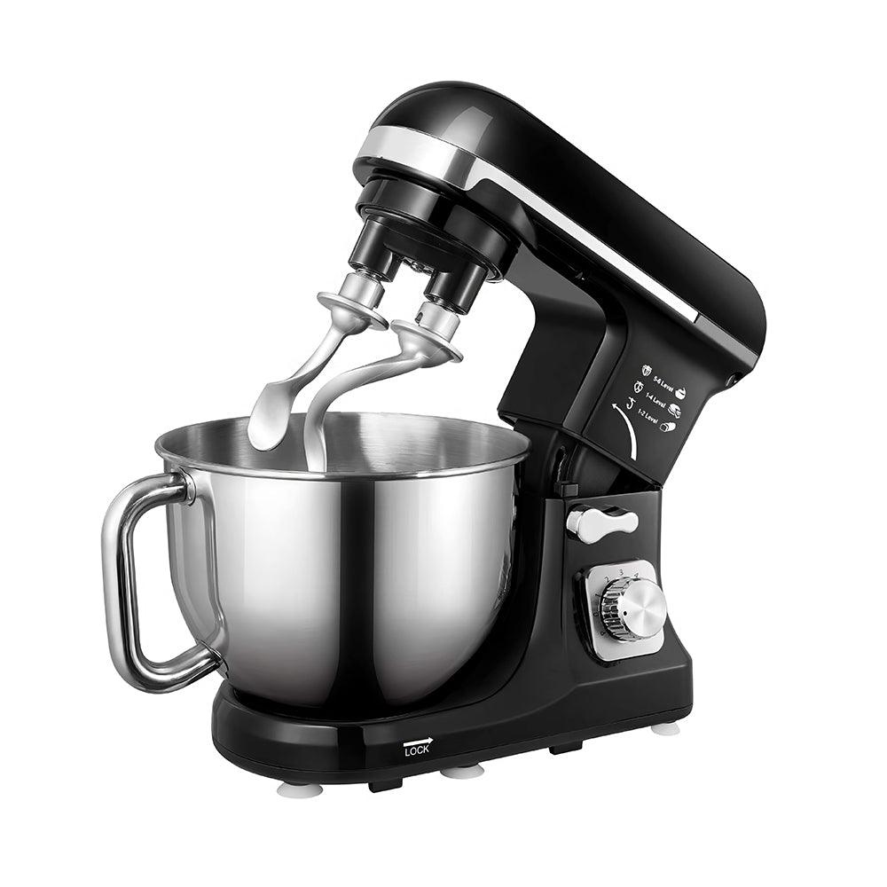 6-Speed Stand Mixer with Double Dough Hooks, 5.5Qt Tilt-Head Bowl